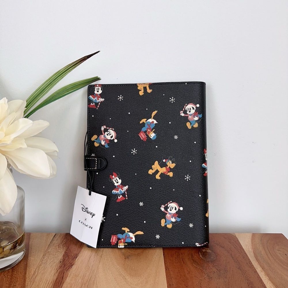 NWT‎ Coach Disney X Coach Notebook With Holiday Print - Picture 3 of 5